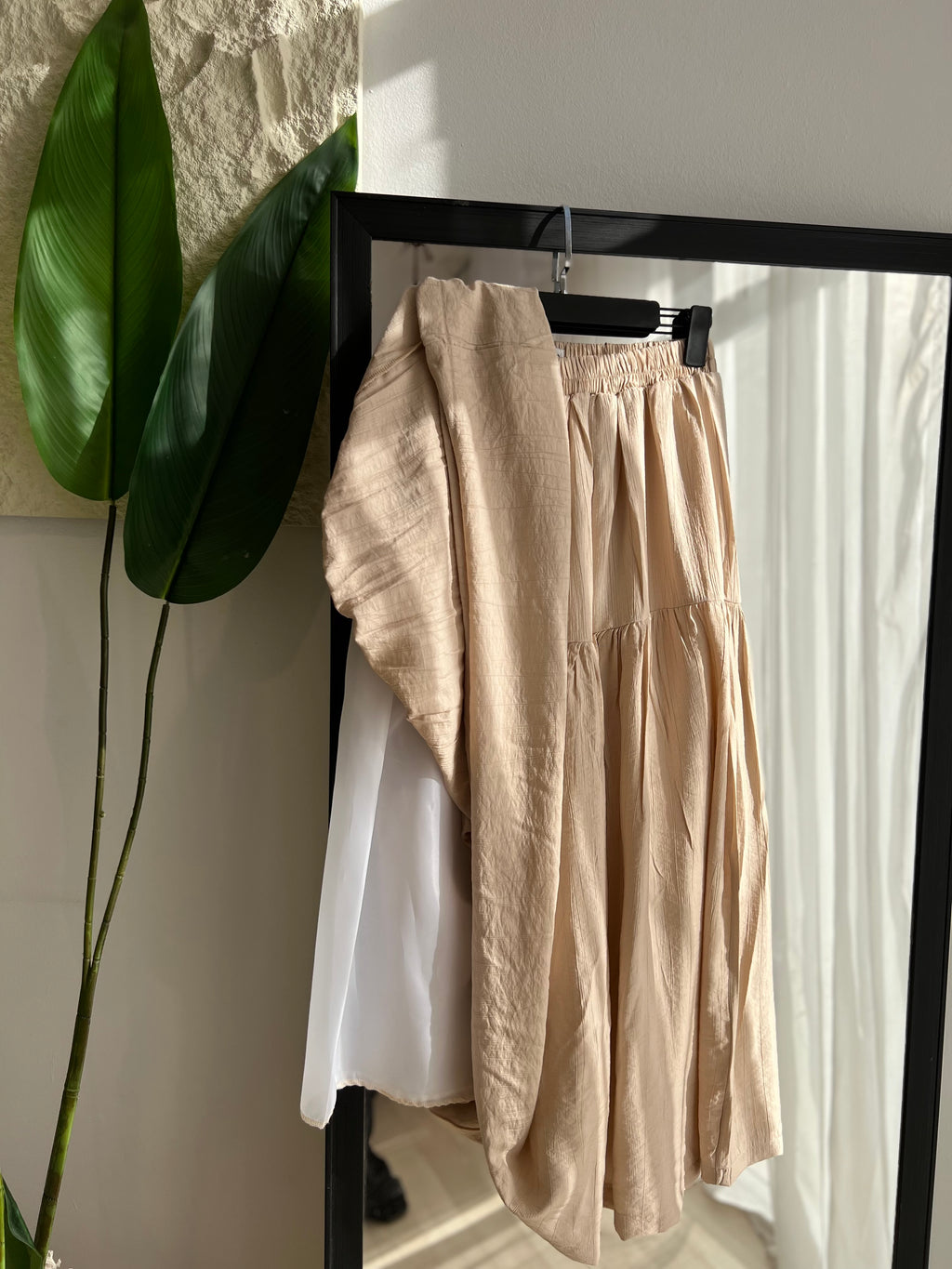 Ensemble étoile en lin froissé