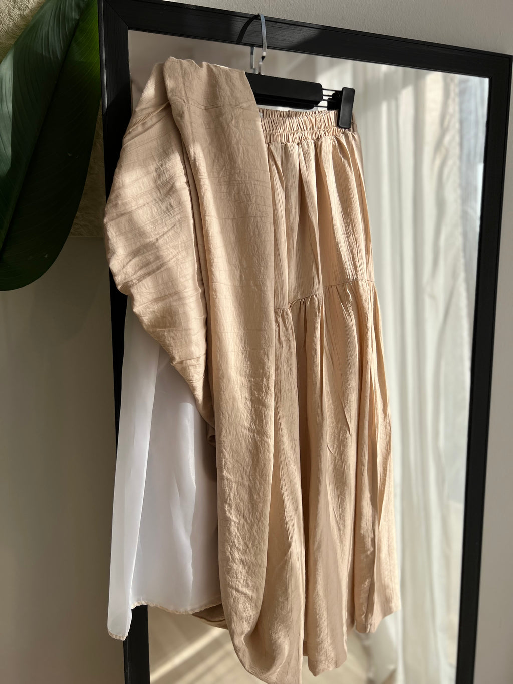 Ensemble mer en lin froissé