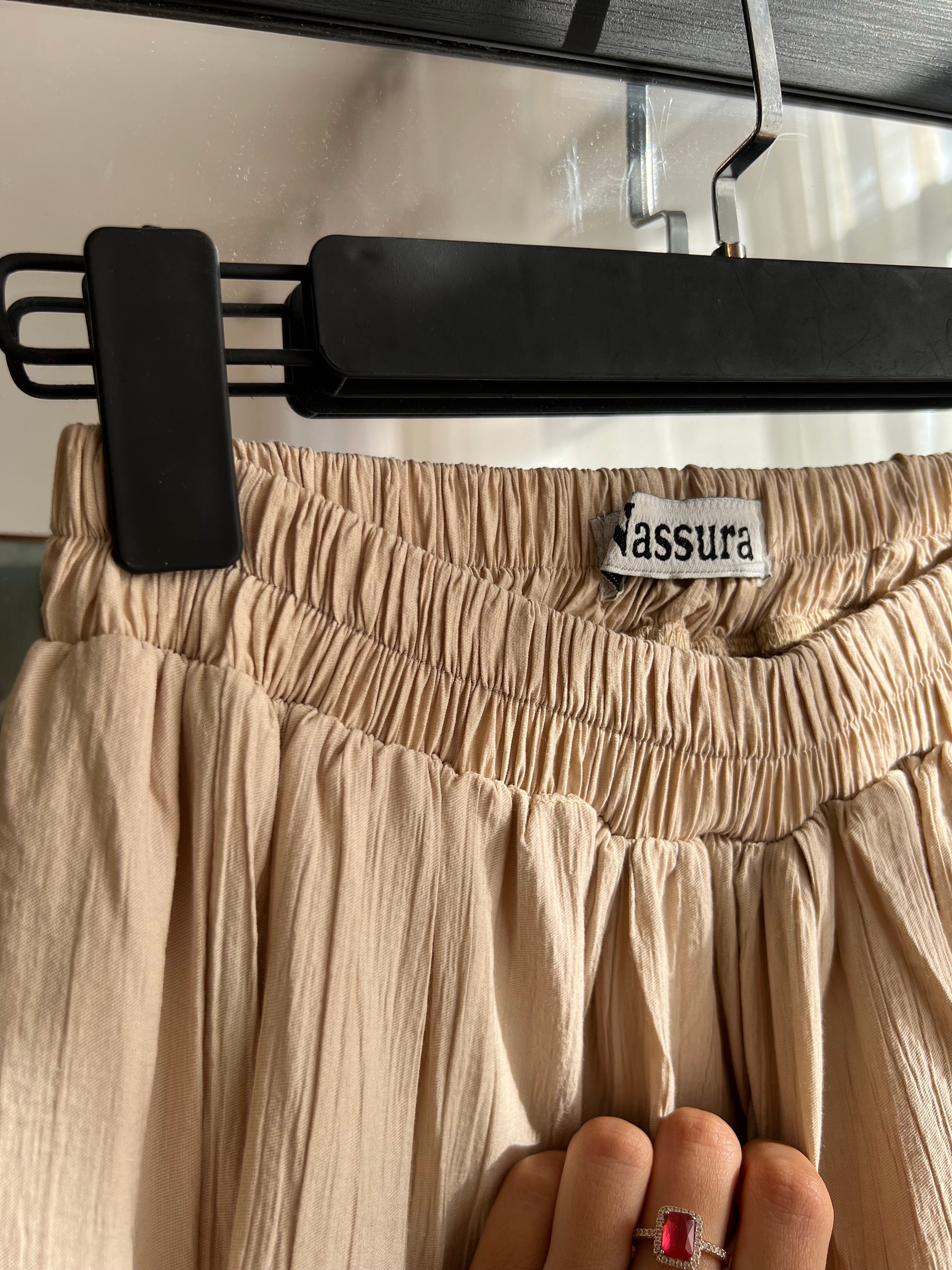 Ensemble étoile en lin froissé