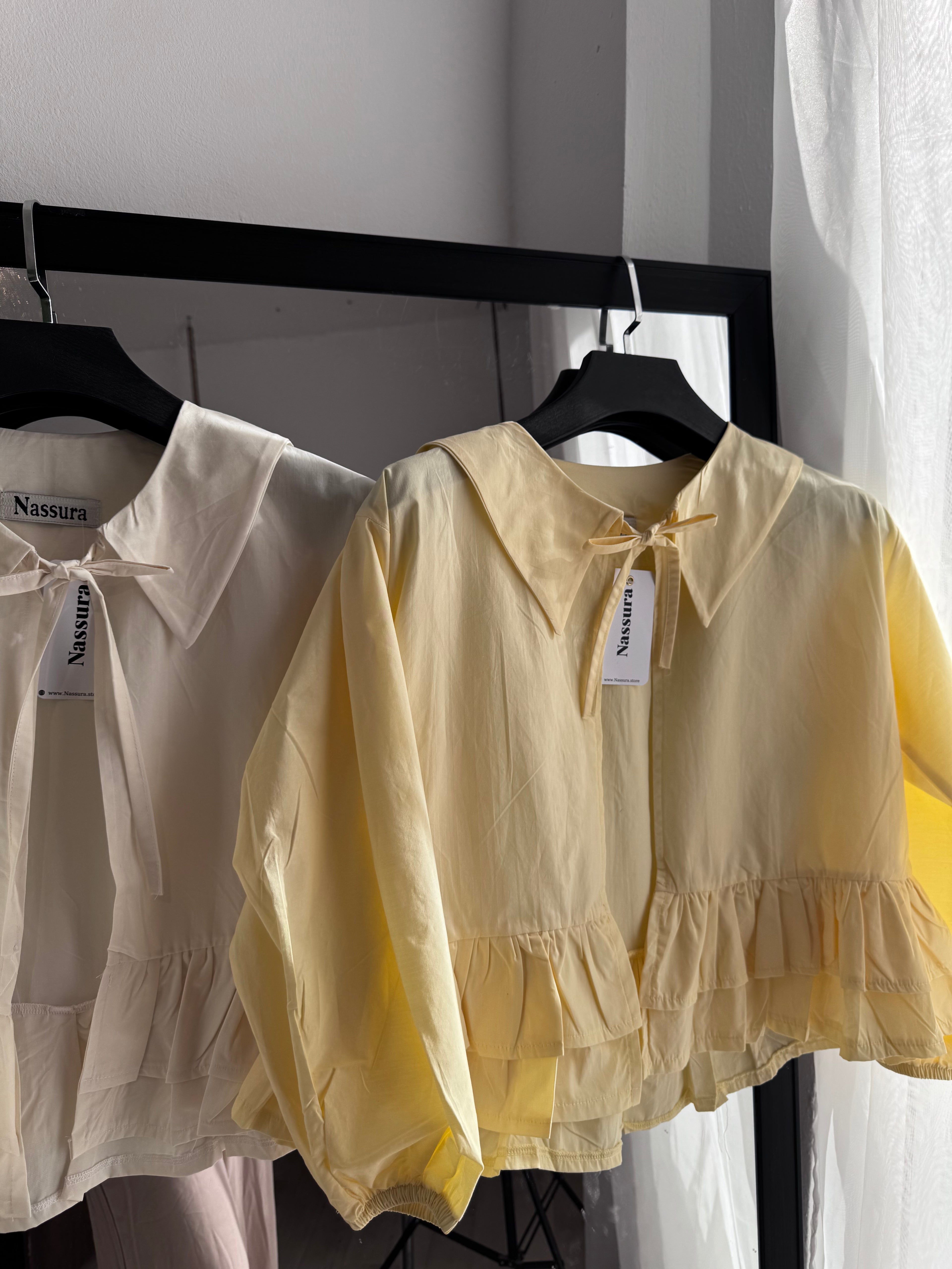 haut coquette avec colle en popline