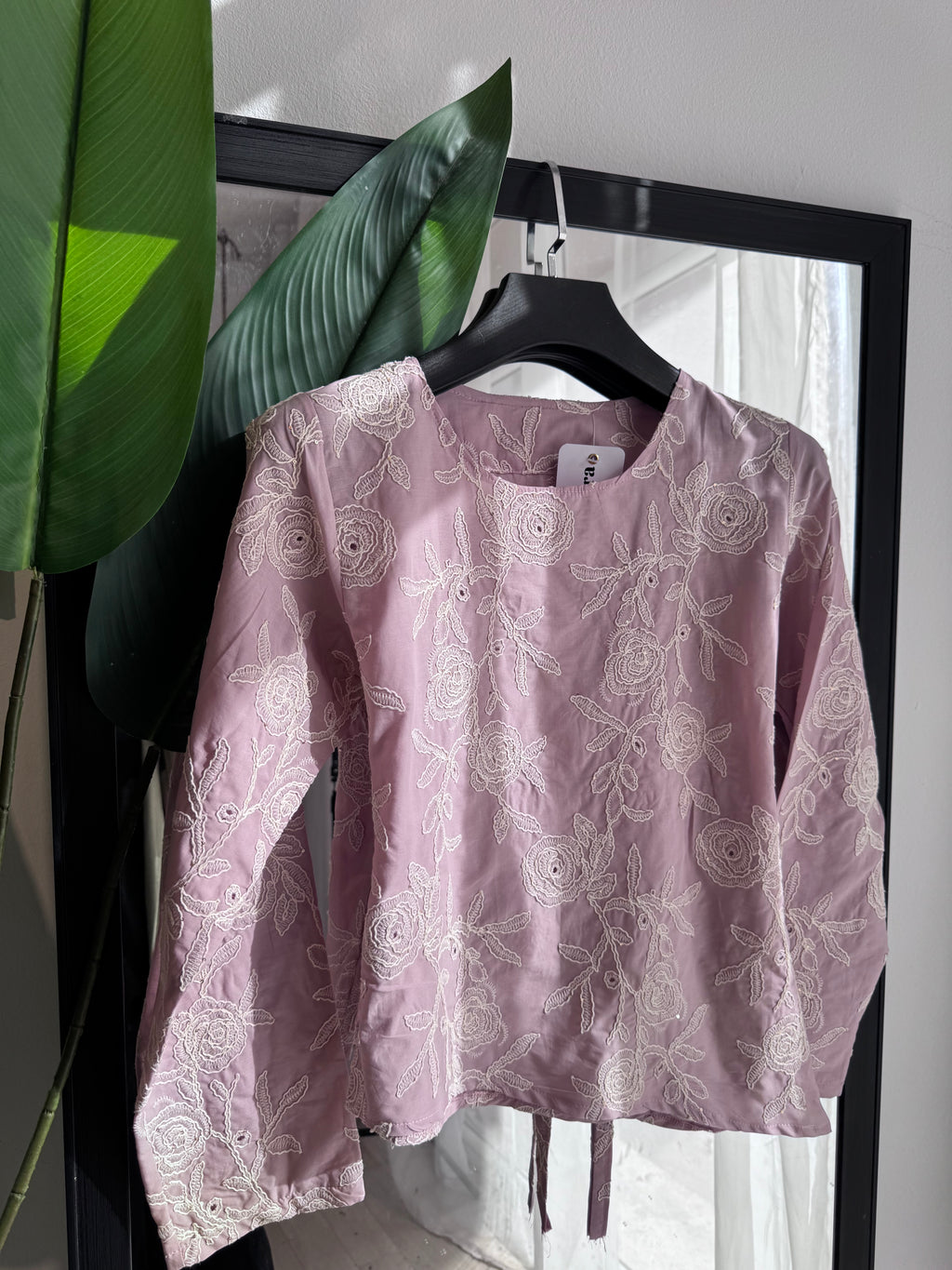 haut en popeline  broderie 3D