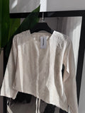 haut en popeline  broderie 3D