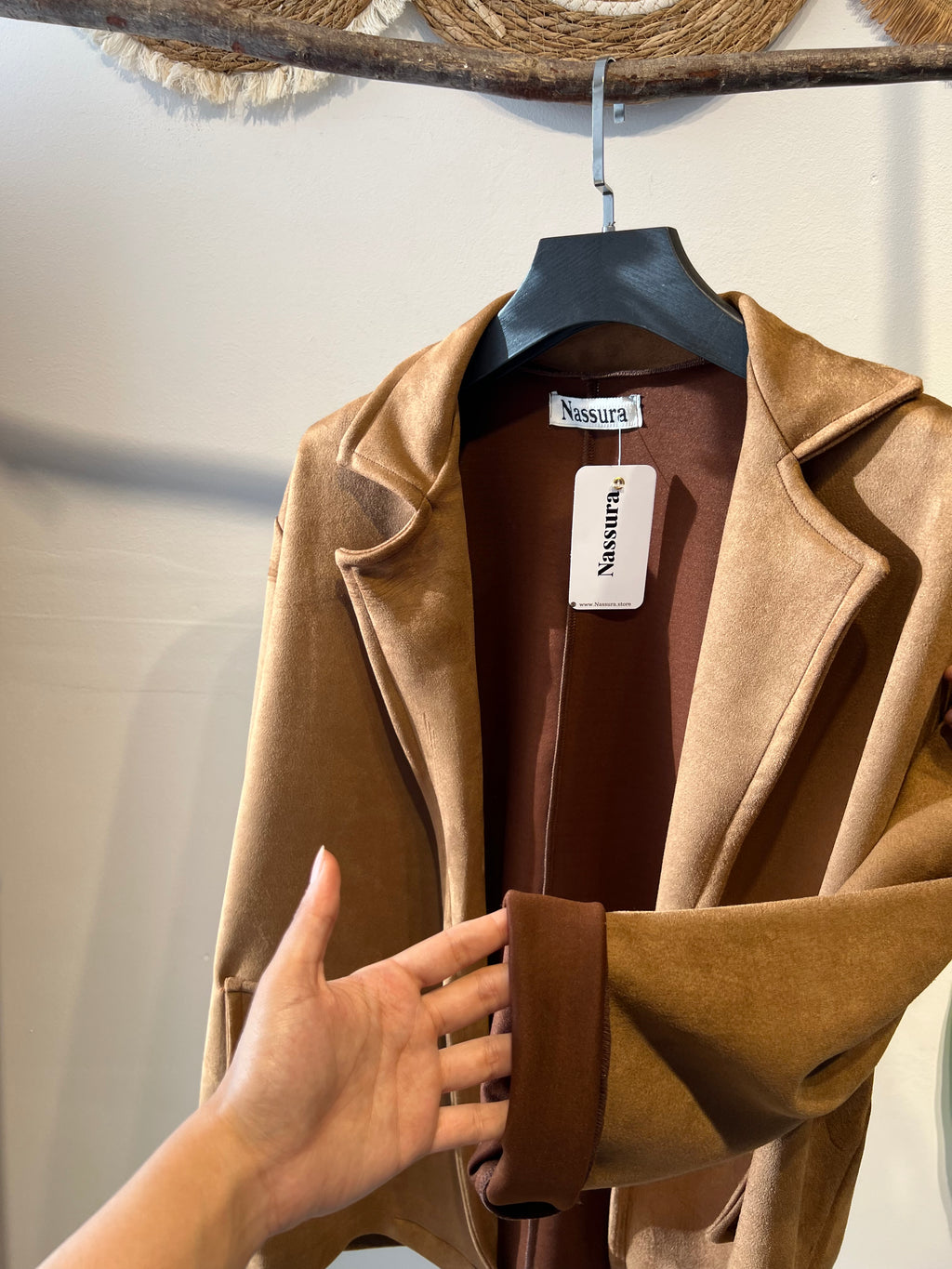 BLAZER EN PEAU DE CHAMEAU