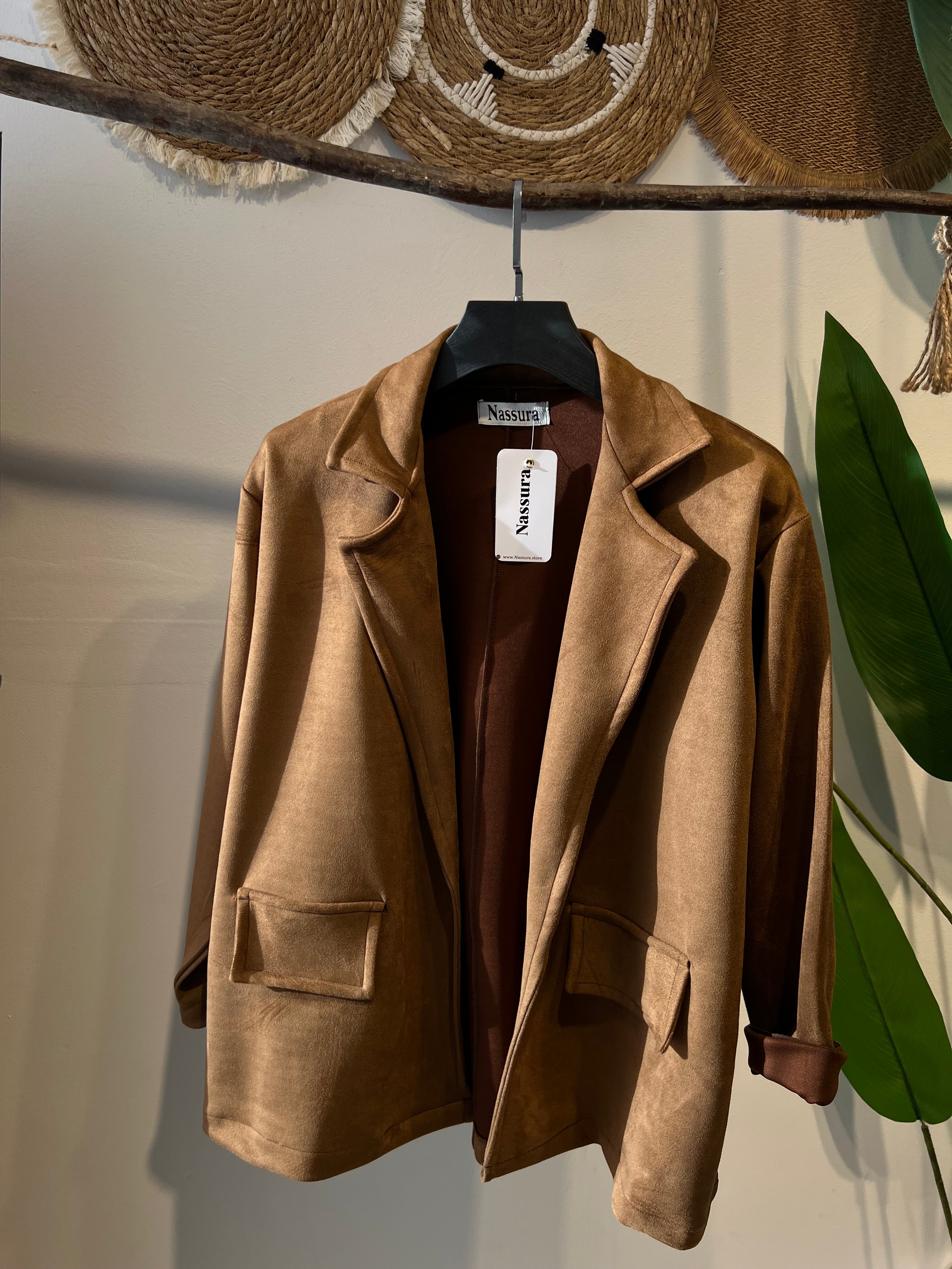 BLAZER EN PEAU DE CHAMEAU