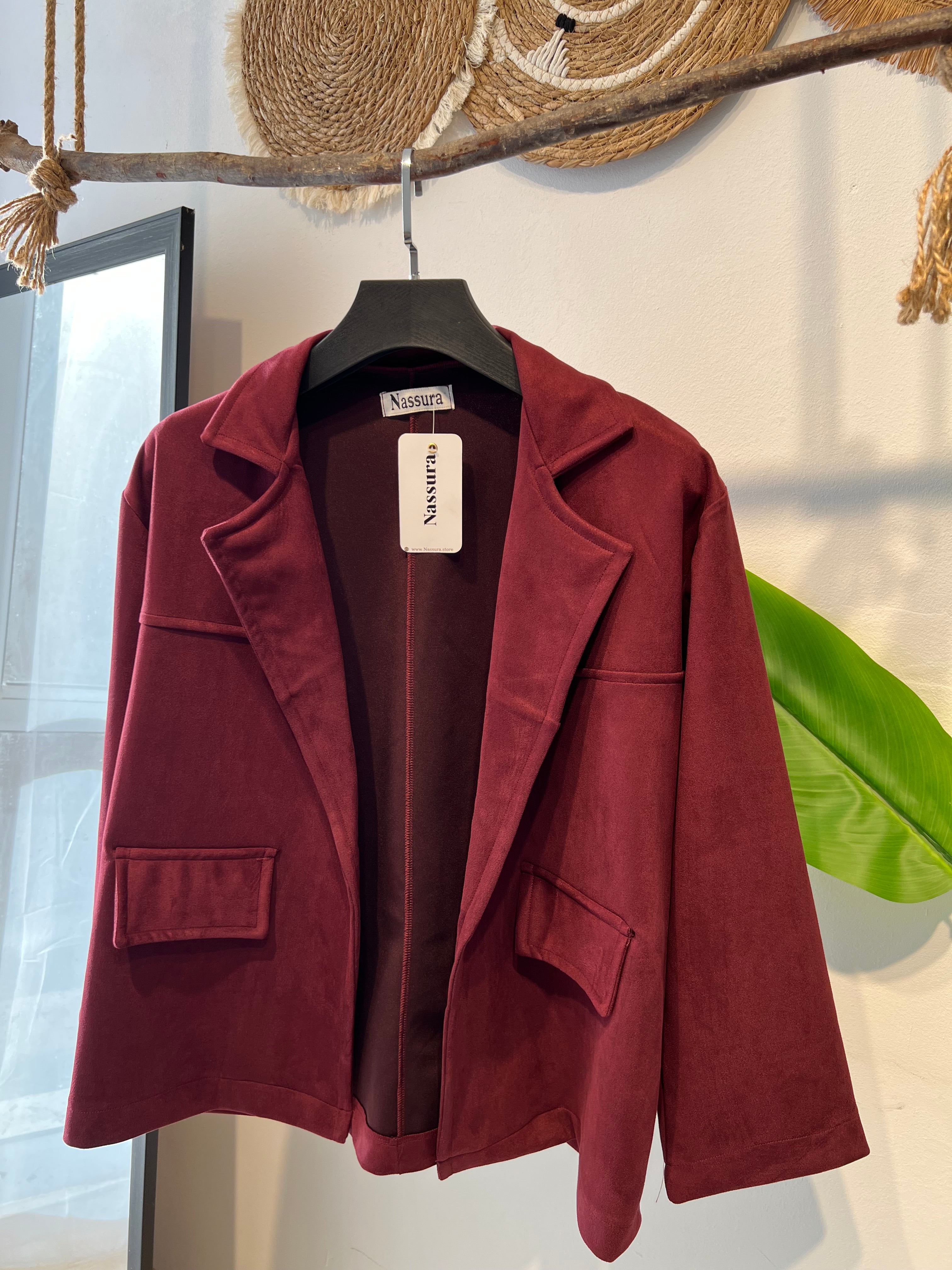 BLAZER EN PEAU DE CHAMEAU