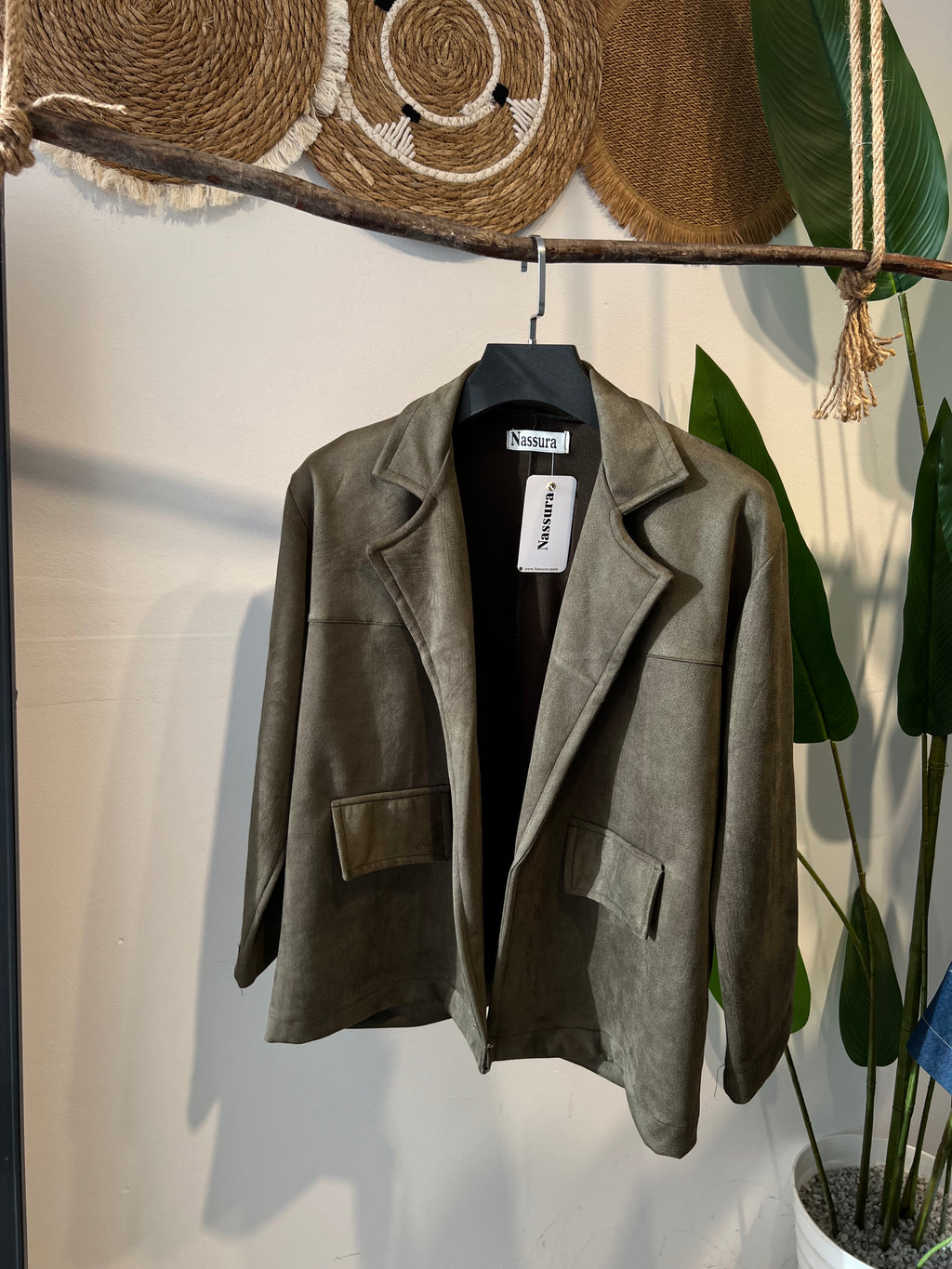 BLAZER EN PEAU DE CHAMEAU