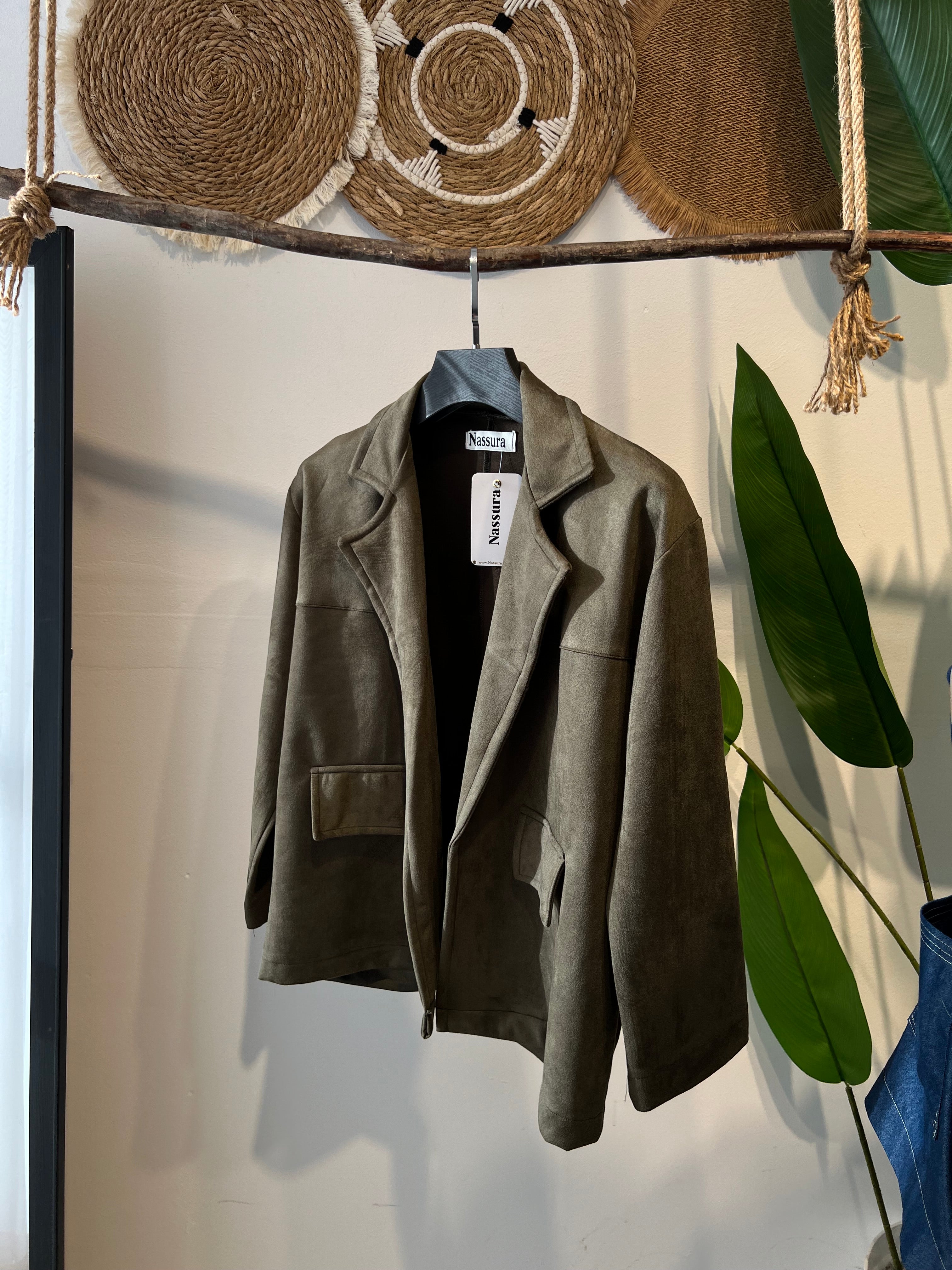 BLAZER EN PEAU DE CHAMEAU