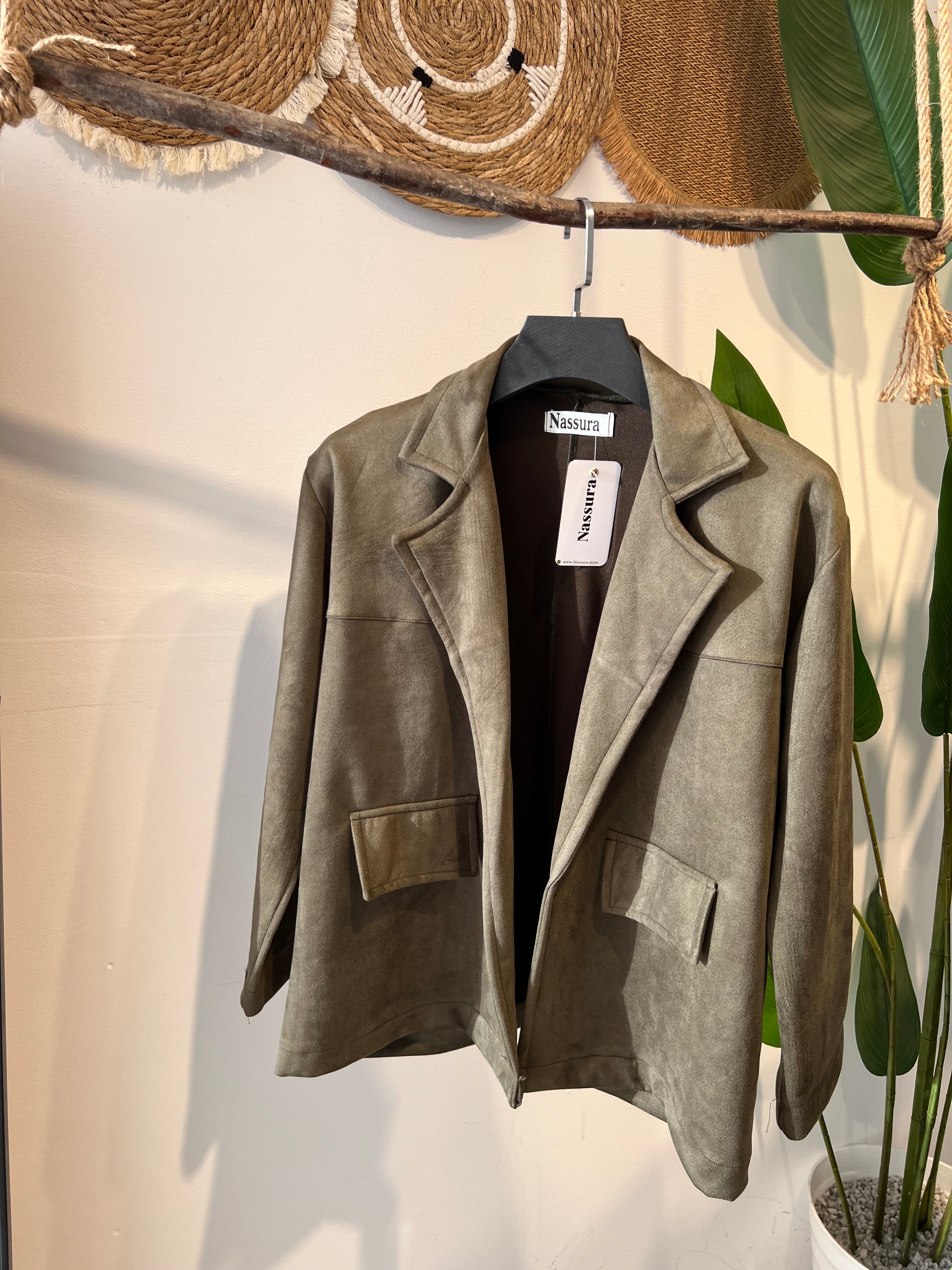 BLAZER EN PEAU DE CHAMEAU
