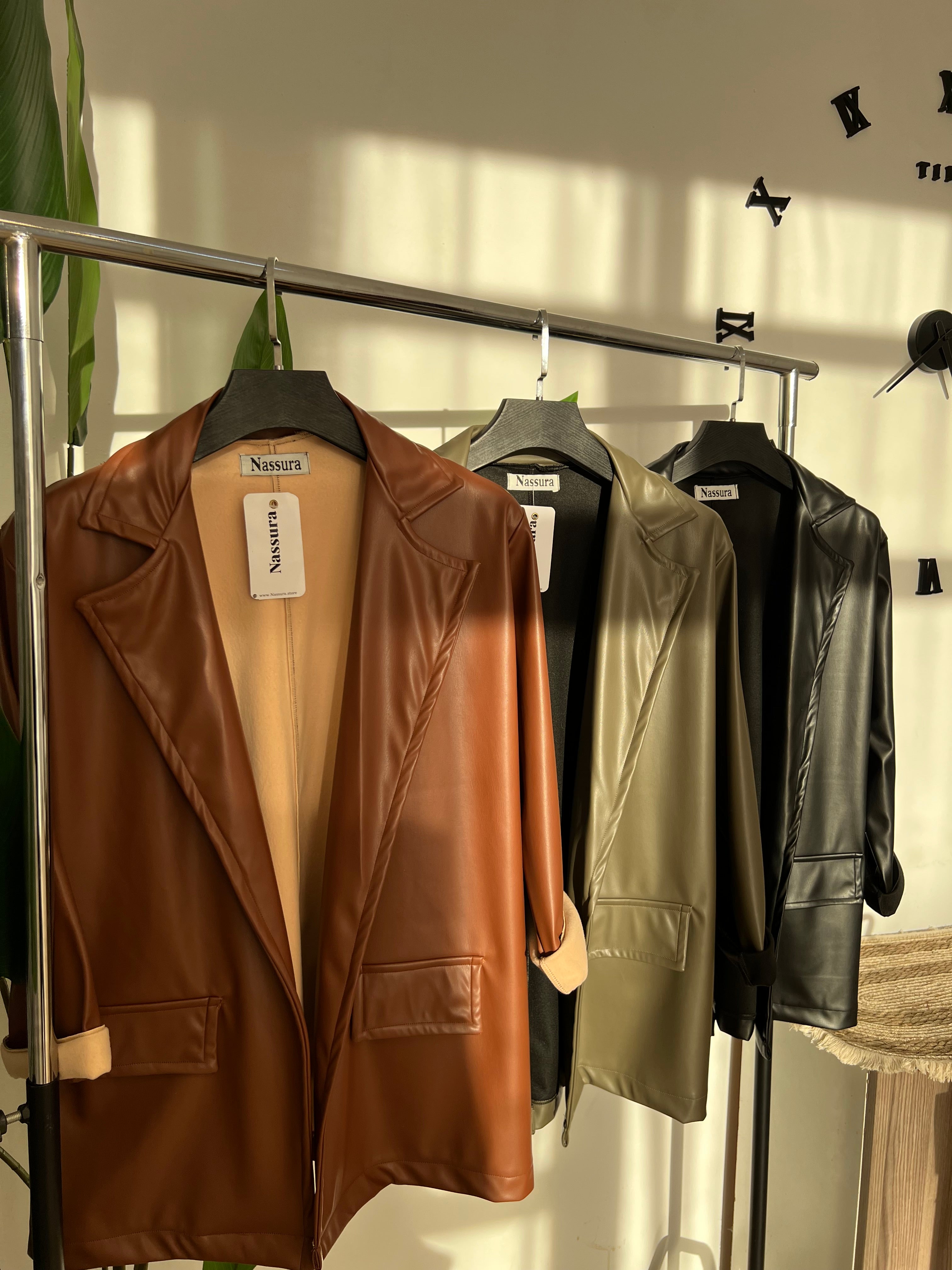 BLAZER EN SEMI CUIRE