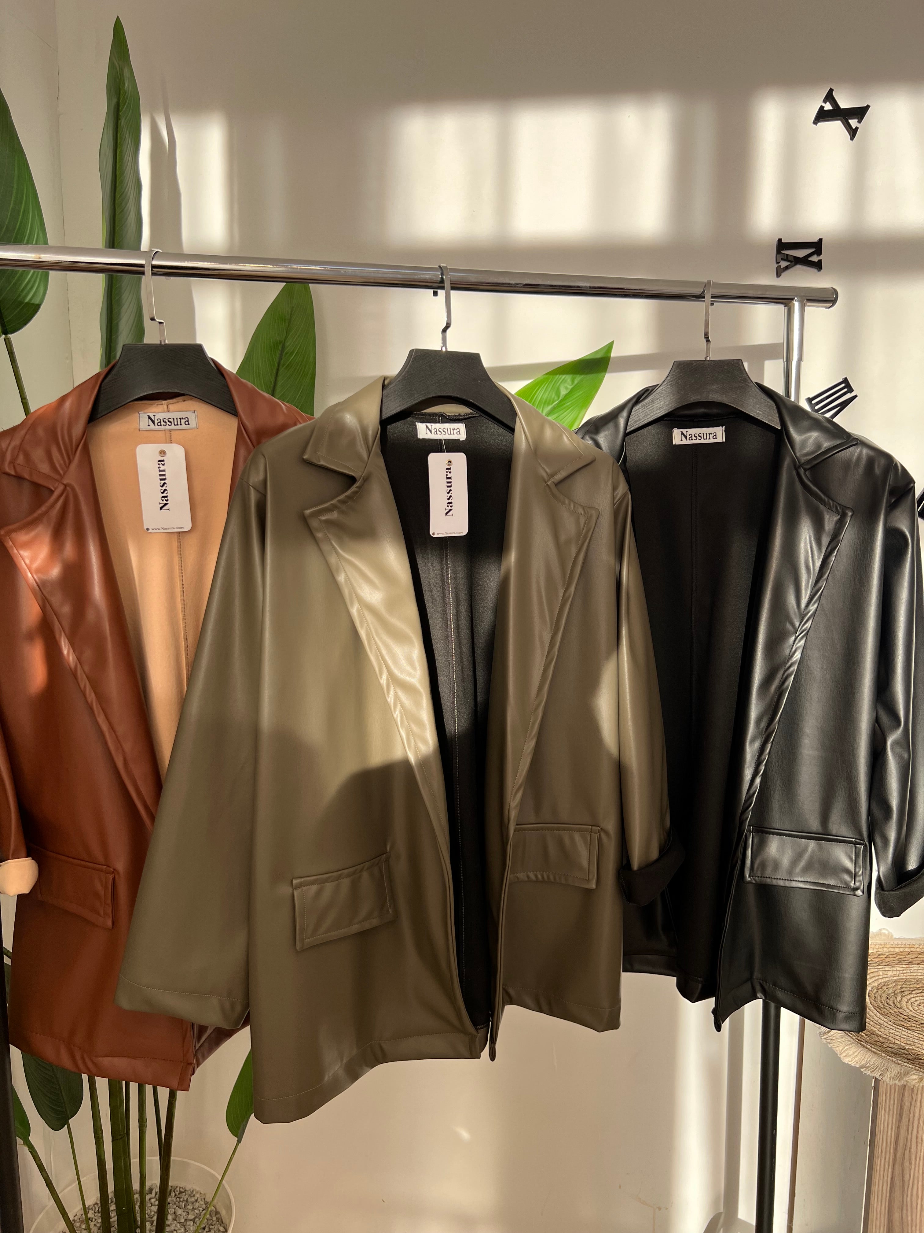 BLAZER EN SEMI CUIRE