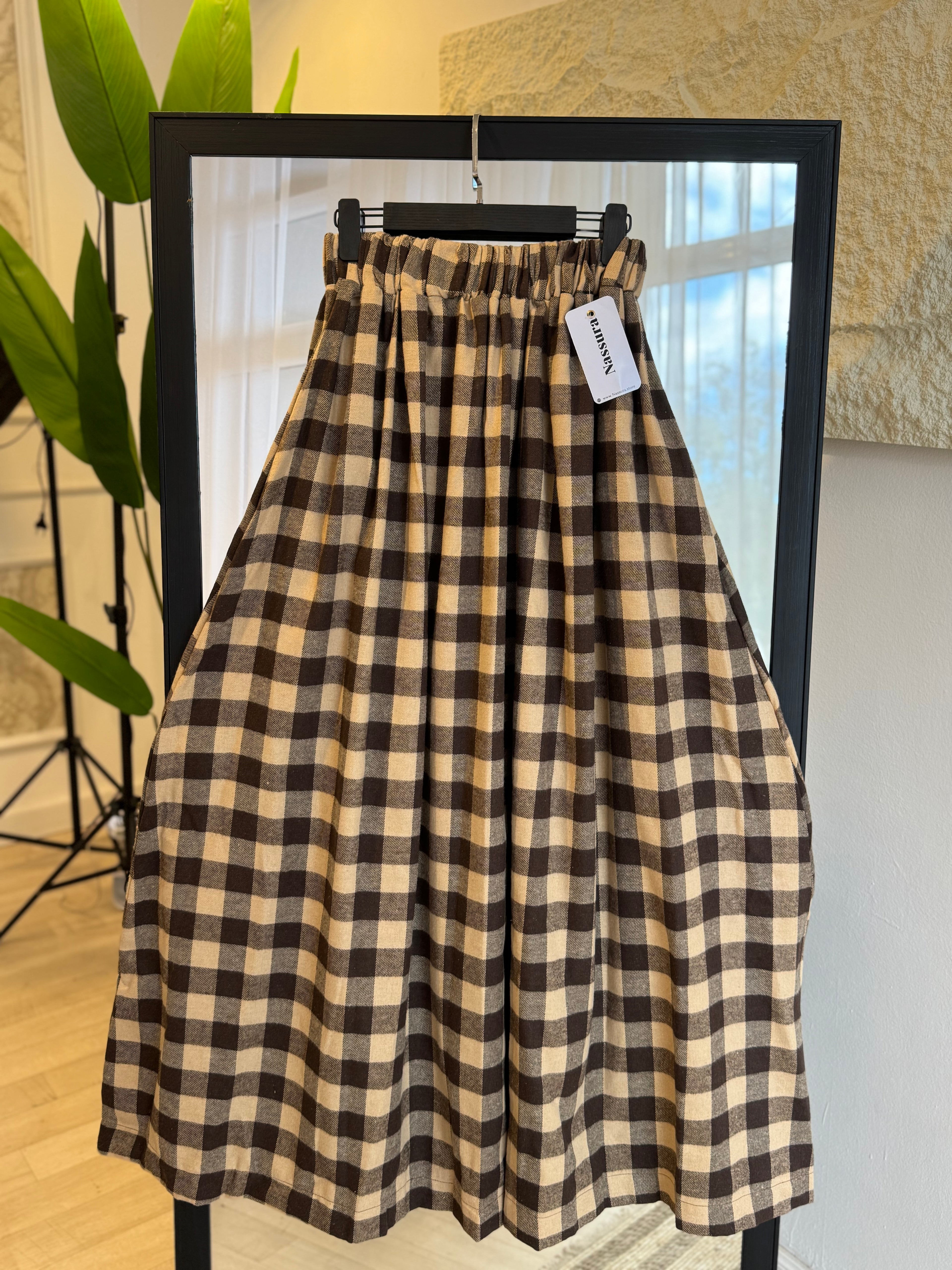 JUPE CLOCHE EN FLANEL COTON