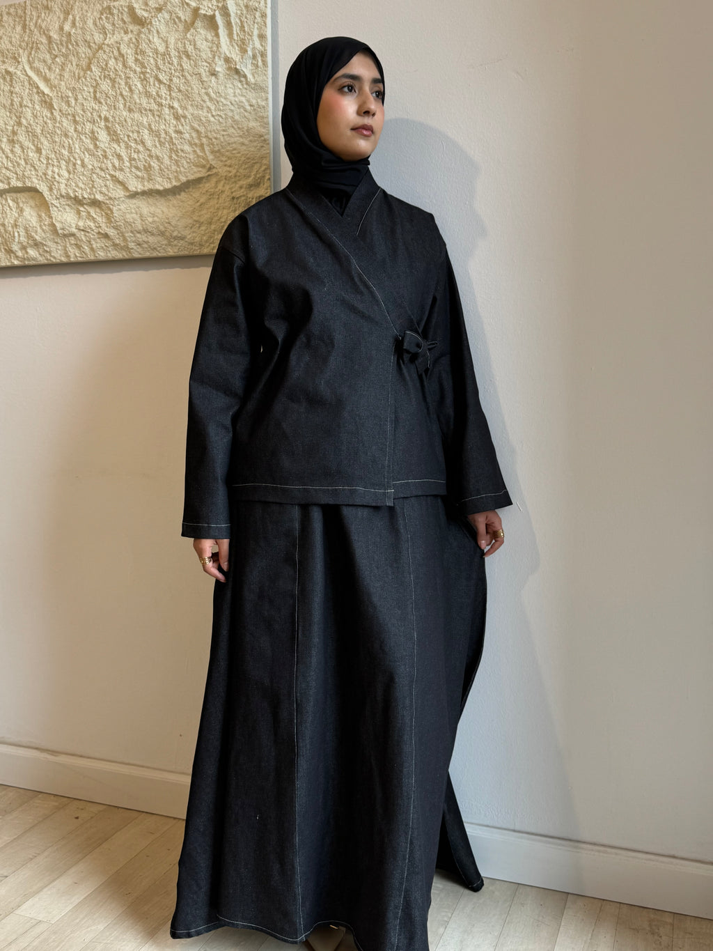 ENSEMBLE JAPONAISE EN JEANS 2 PIECES JUPE ET HAUT