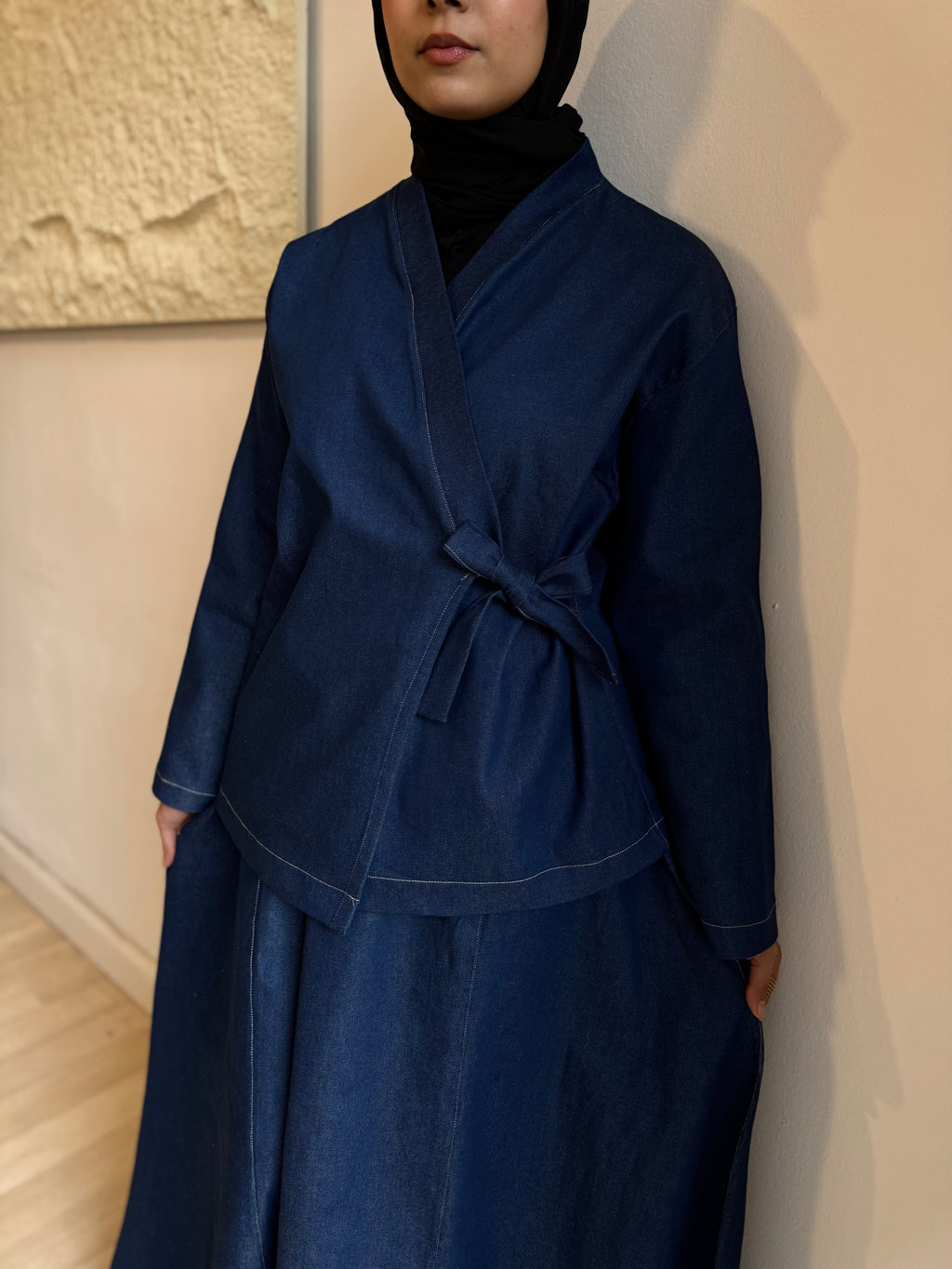 ENSEMBLE JAPONAISE EN JEANS 2 PIECES JUPE ET HAUT