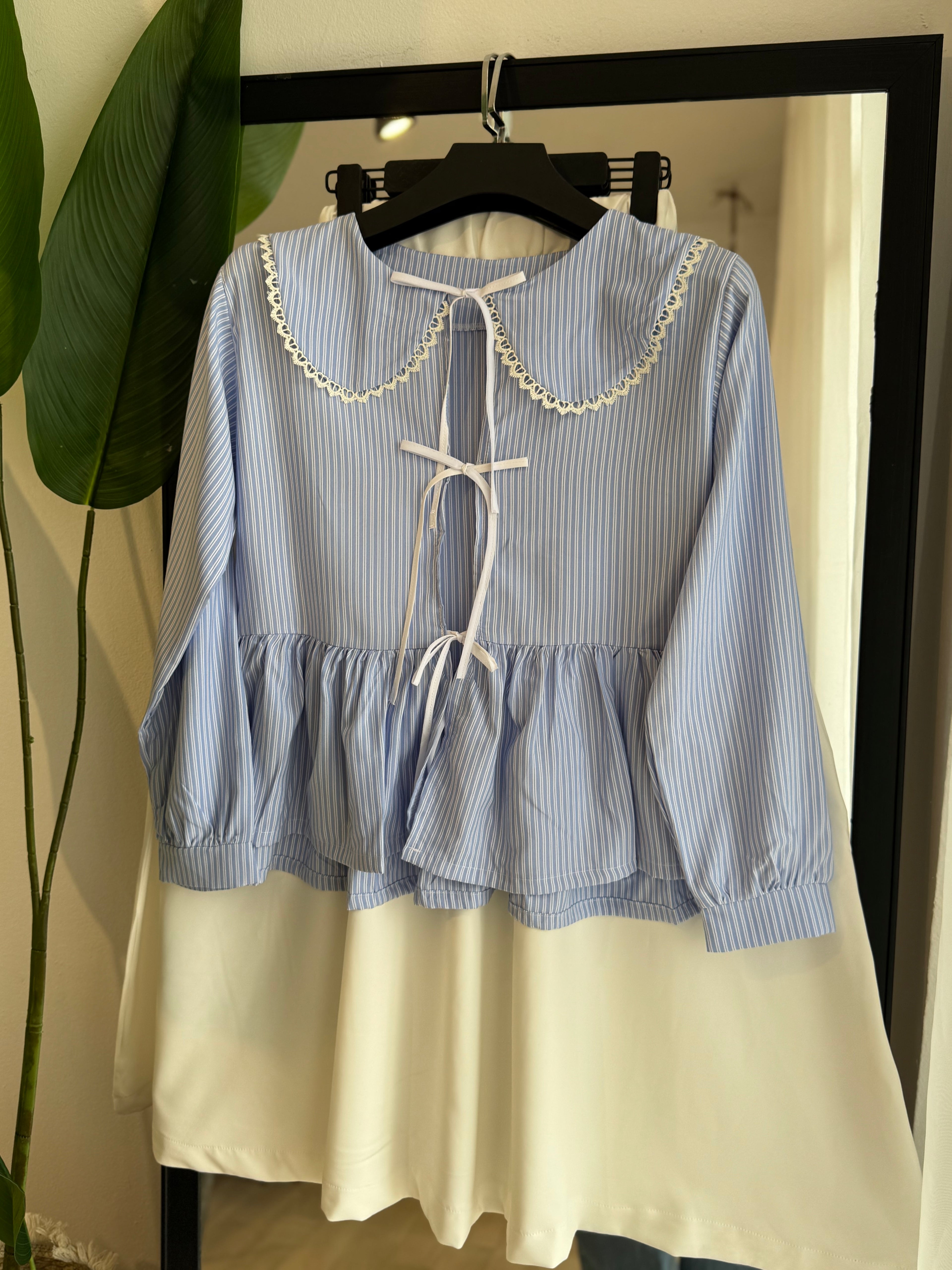 ENSEMBLE PAPILLON EN POPLINE JUPE ET HAUT