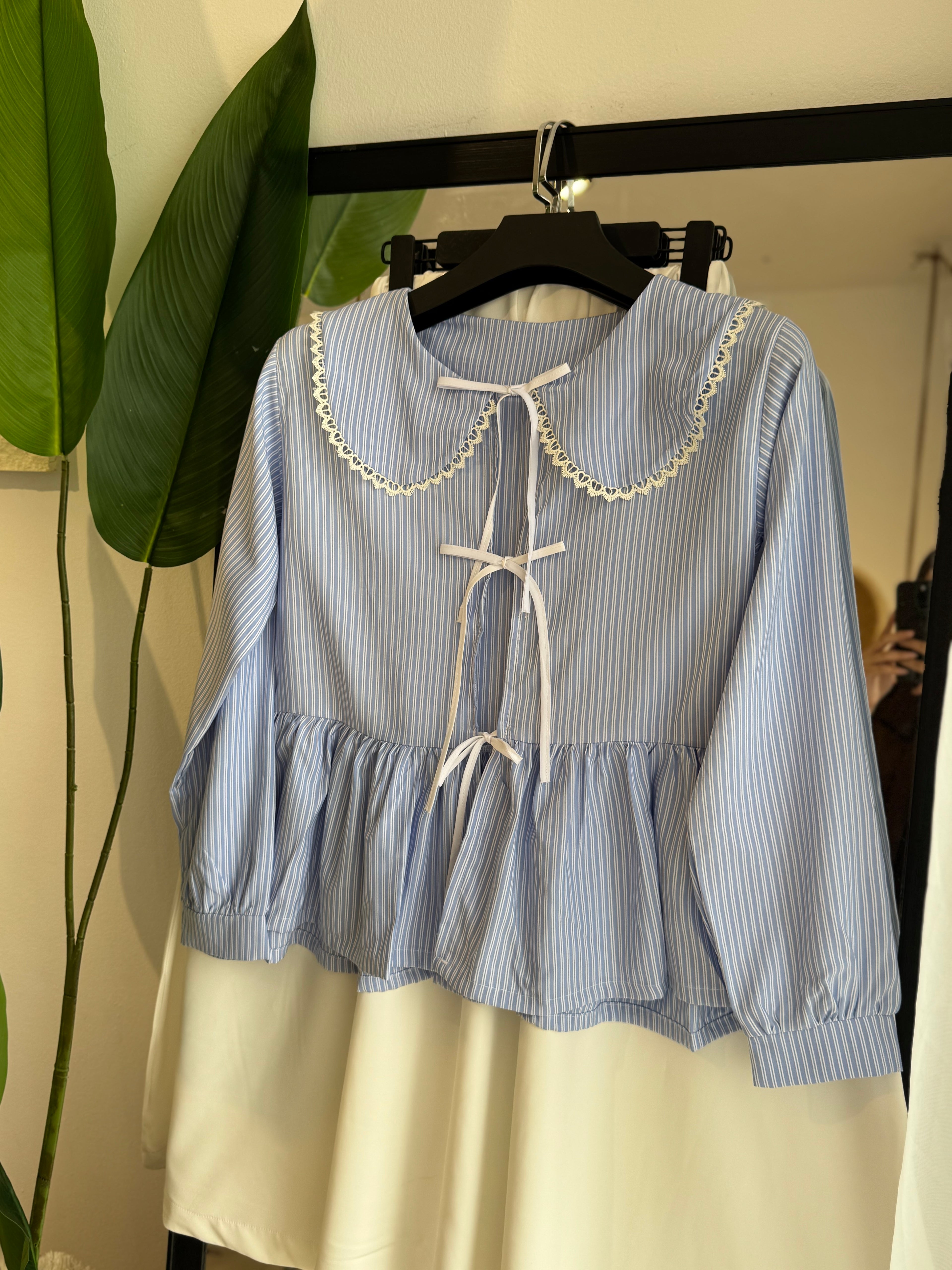ENSEMBLE PAPILLON EN POPLINE JUPE ET HAUT