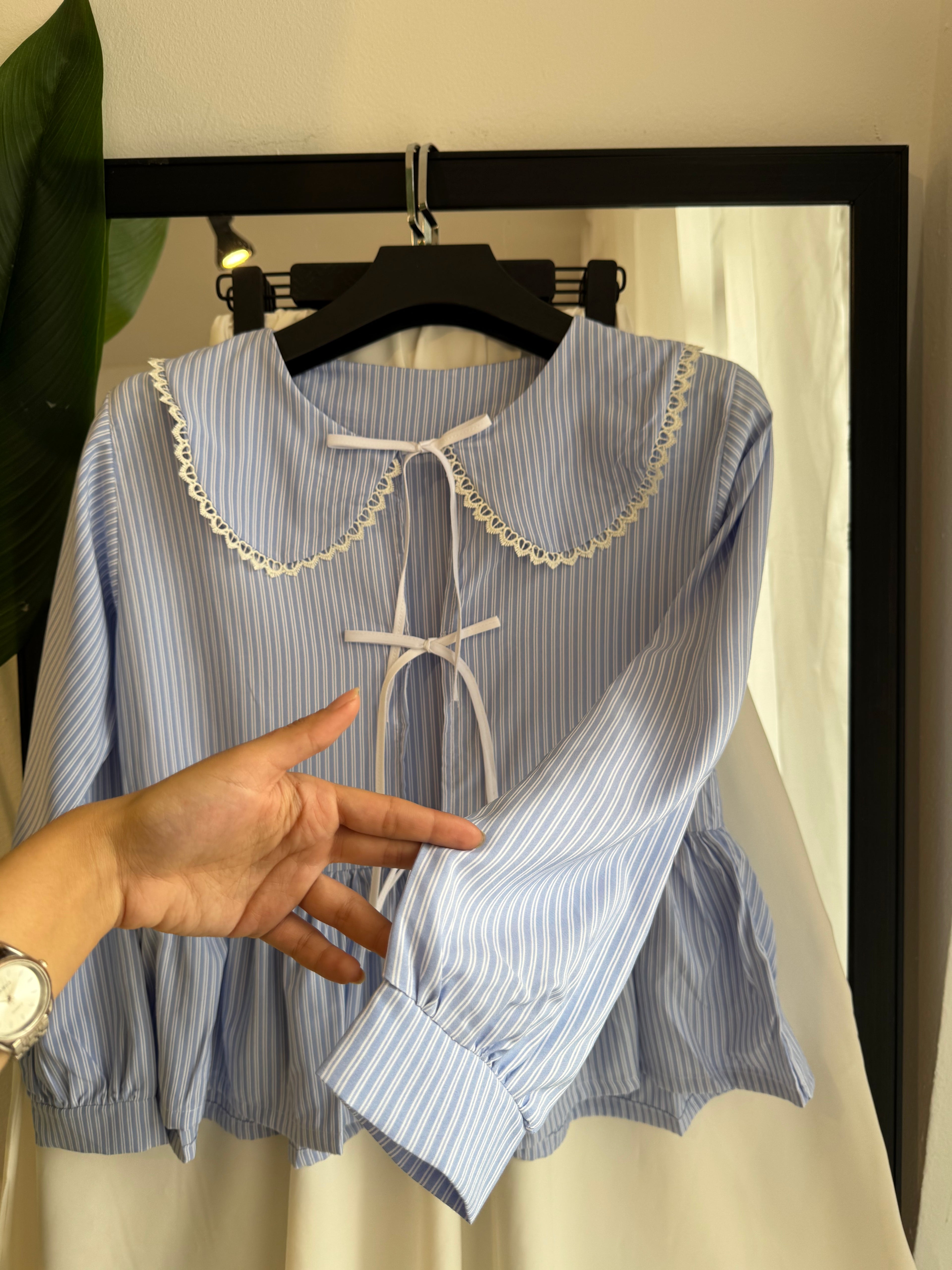 ENSEMBLE PAPILLON EN POPLINE JUPE ET HAUT