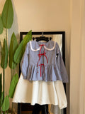 ENSEMBLE FLEUR EN BRODERIE ET POPLINE COTON